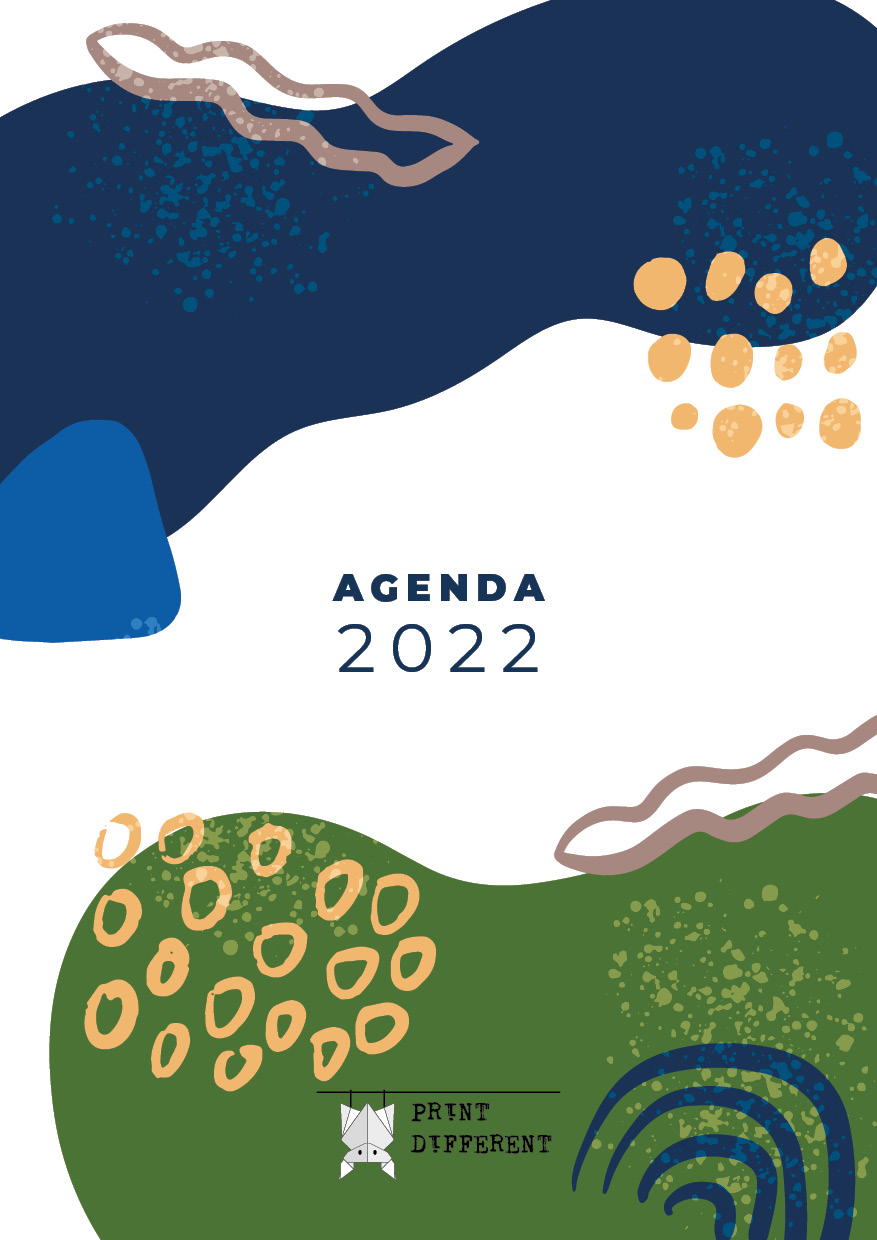 Agenda 2024 Settimanale A5 – Astratto Bianco E Rosa - Officine Gutenberg